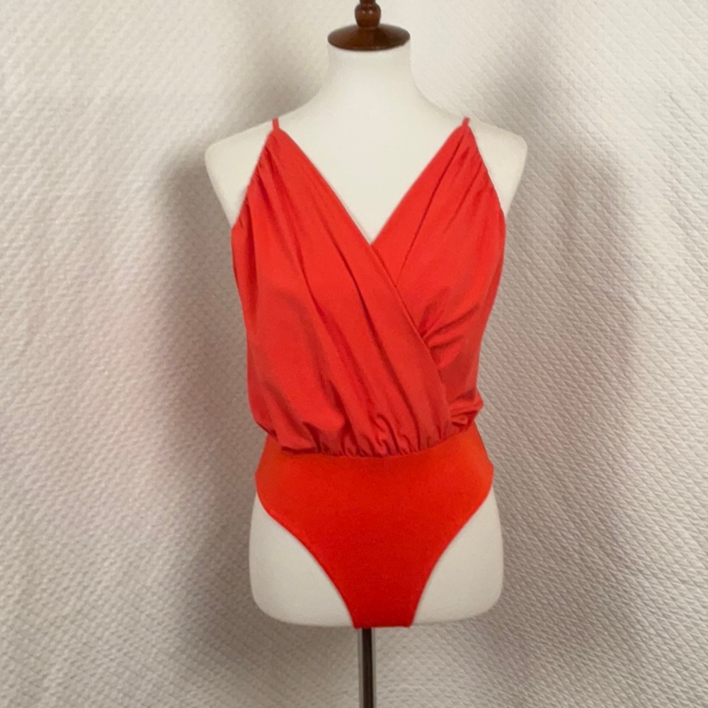 Caribbean Queen body suit- coral-Medium